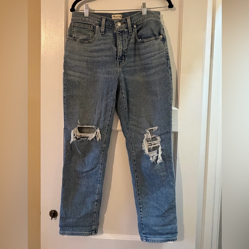 Madewell, Distressed Blue Jeans